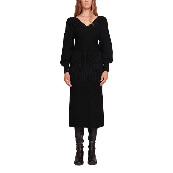 Staud 'Carnation' Black Rayon Dress Size XS - Picture 1 of 5